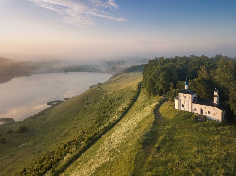 пейзаж , дрон, Утро в долине фото превью