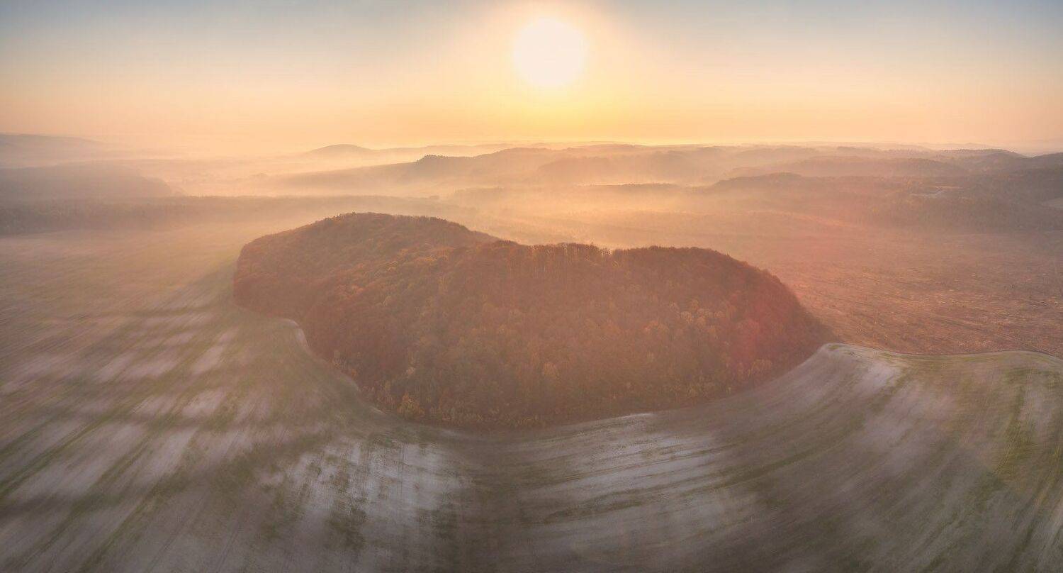 дронофото, октябрь, осень, подолье, поля, рассвет, украина, утро, Вейзе Максим