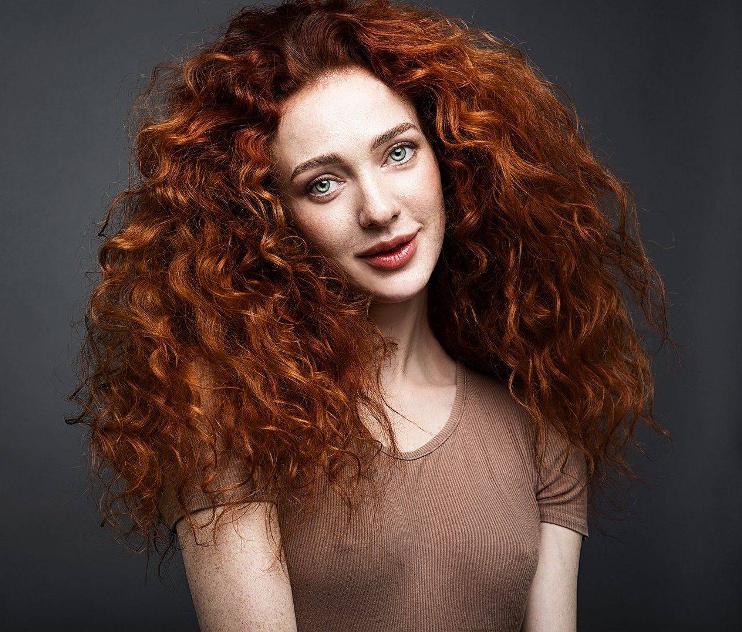 девушка, портрет,  рыжая, кудри, глаза, Дарья Комарова