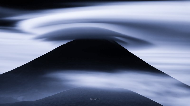 Fuji,Japan,mountain,clouds,amazing,fantastic, Mysterious The world seen by aliens фото превью