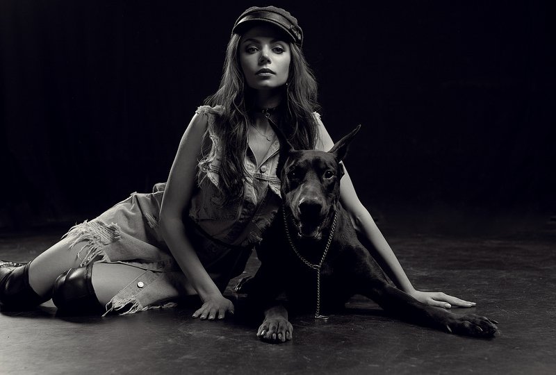 Portrait, 35mm, girl, beauty, retouch, posing, model, studio, photography, fitness, lingerie, sexy, sigma, sony, a7iii, a7m3, art, light, hair, bazarov, glamour, fashionable, elegant, fashion, style, pretty, doberman, awesome  фото превью