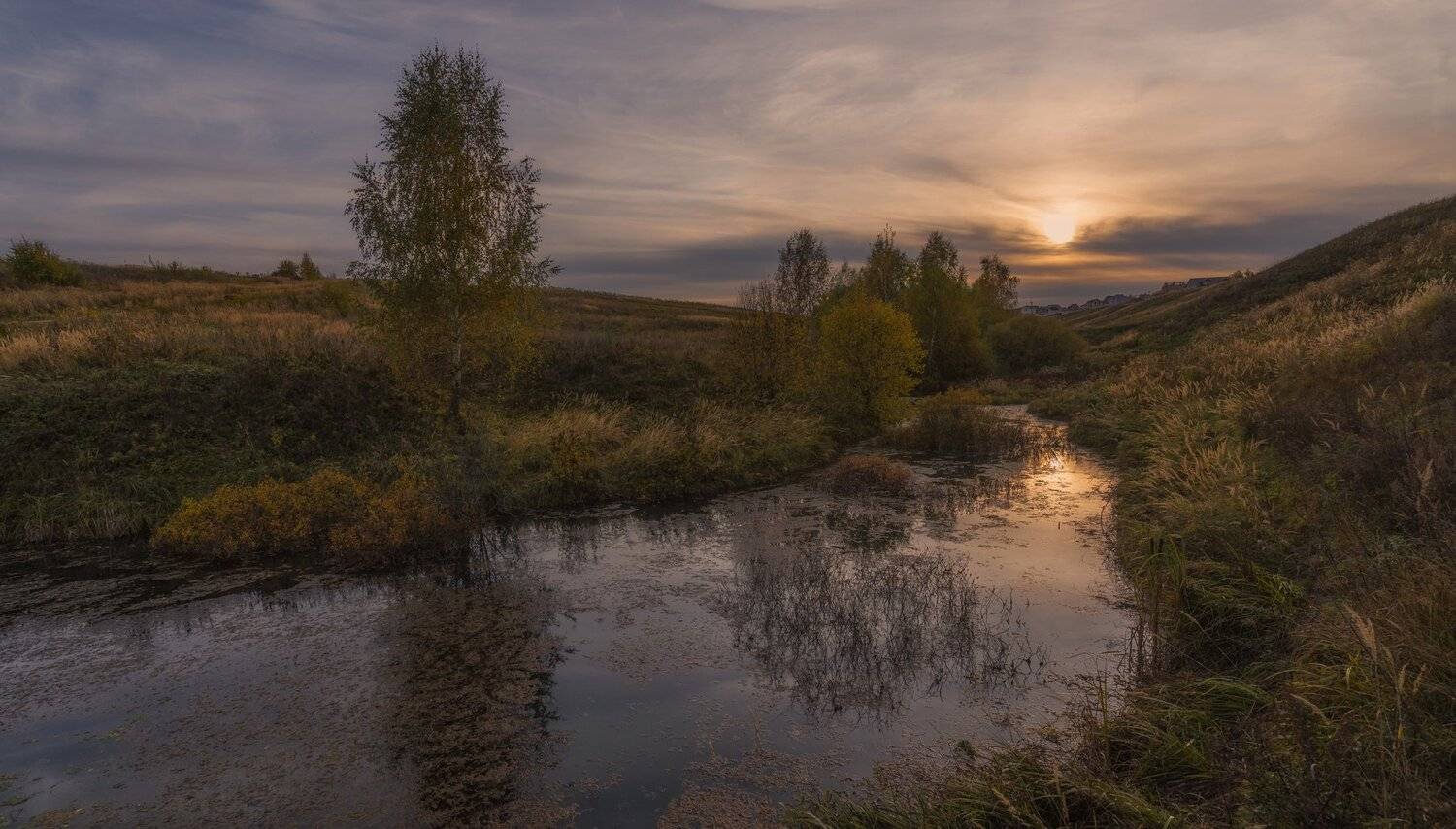 вечер, сентябрь, речка, Андрей Колесов