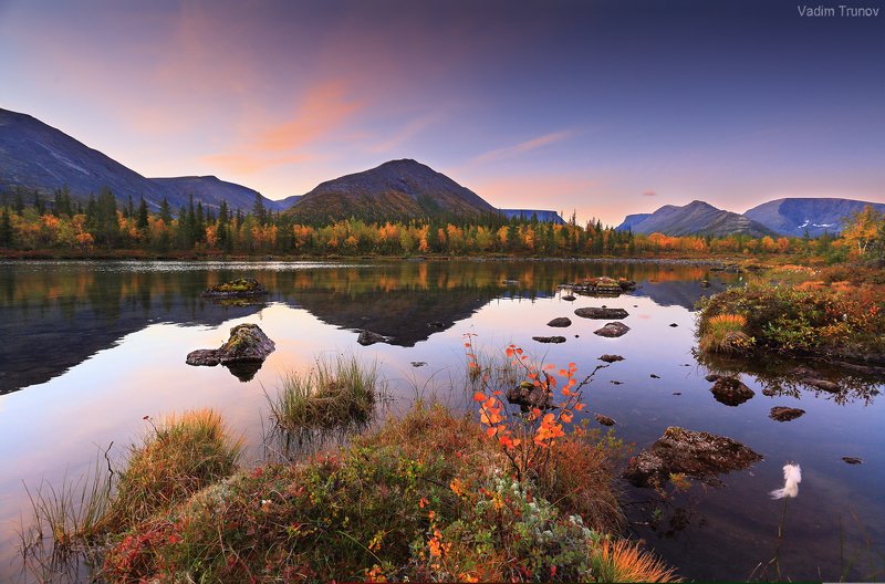 кольский, север, заполярье, хибины Перед рассветом фото превью