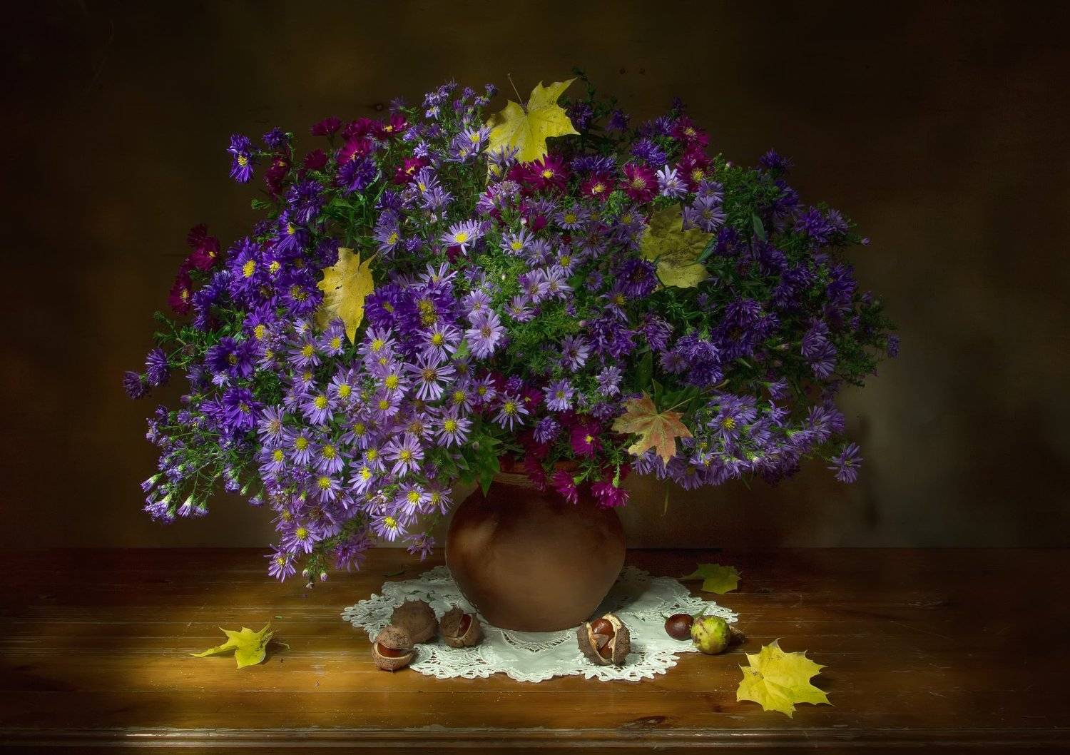 натюрморт, октябринки, каштаны, осень,, Татьяна Феденкова