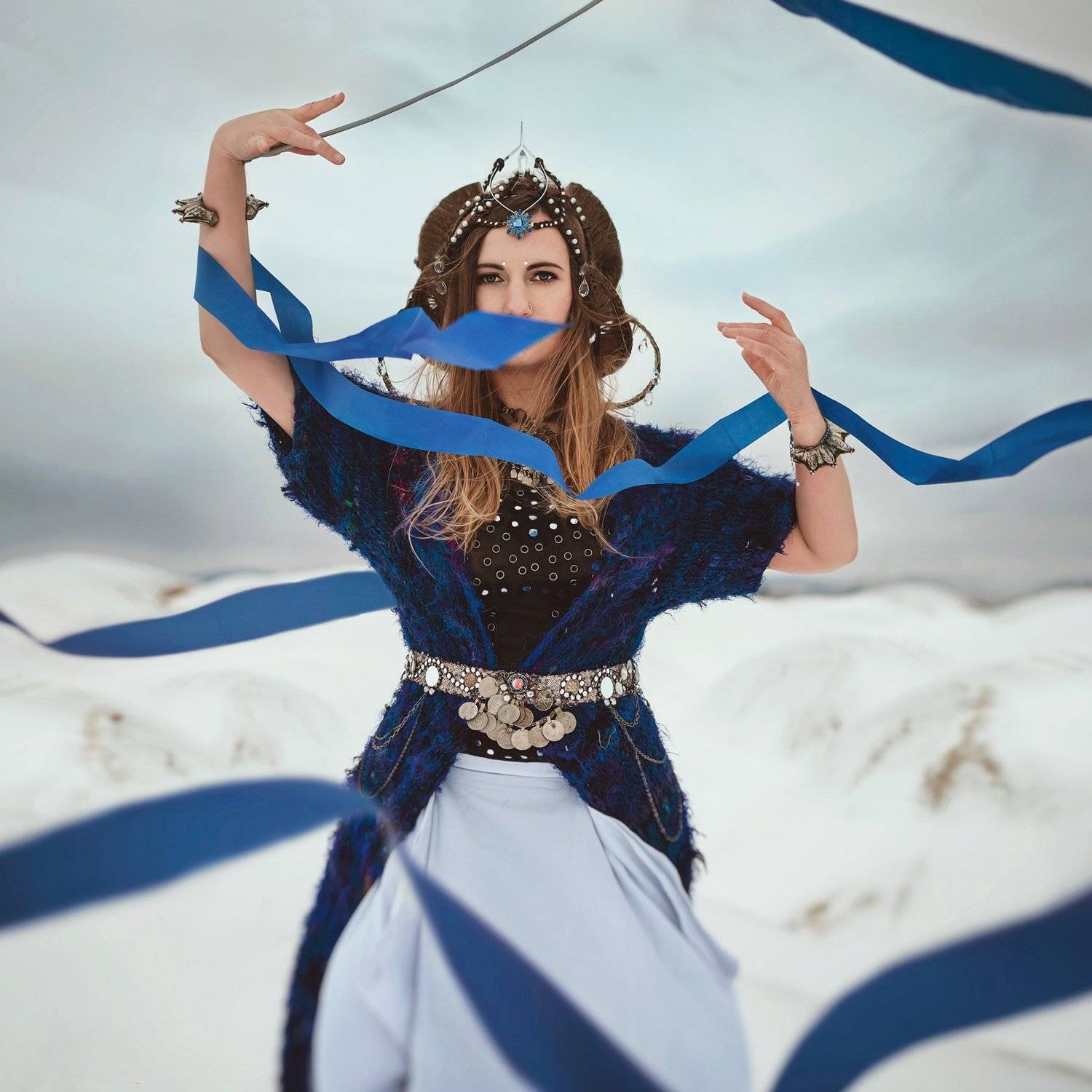 север, снег, snow, north, blue, winter, wind, ветер, зима, синий, лента, Екатерина Кулакова