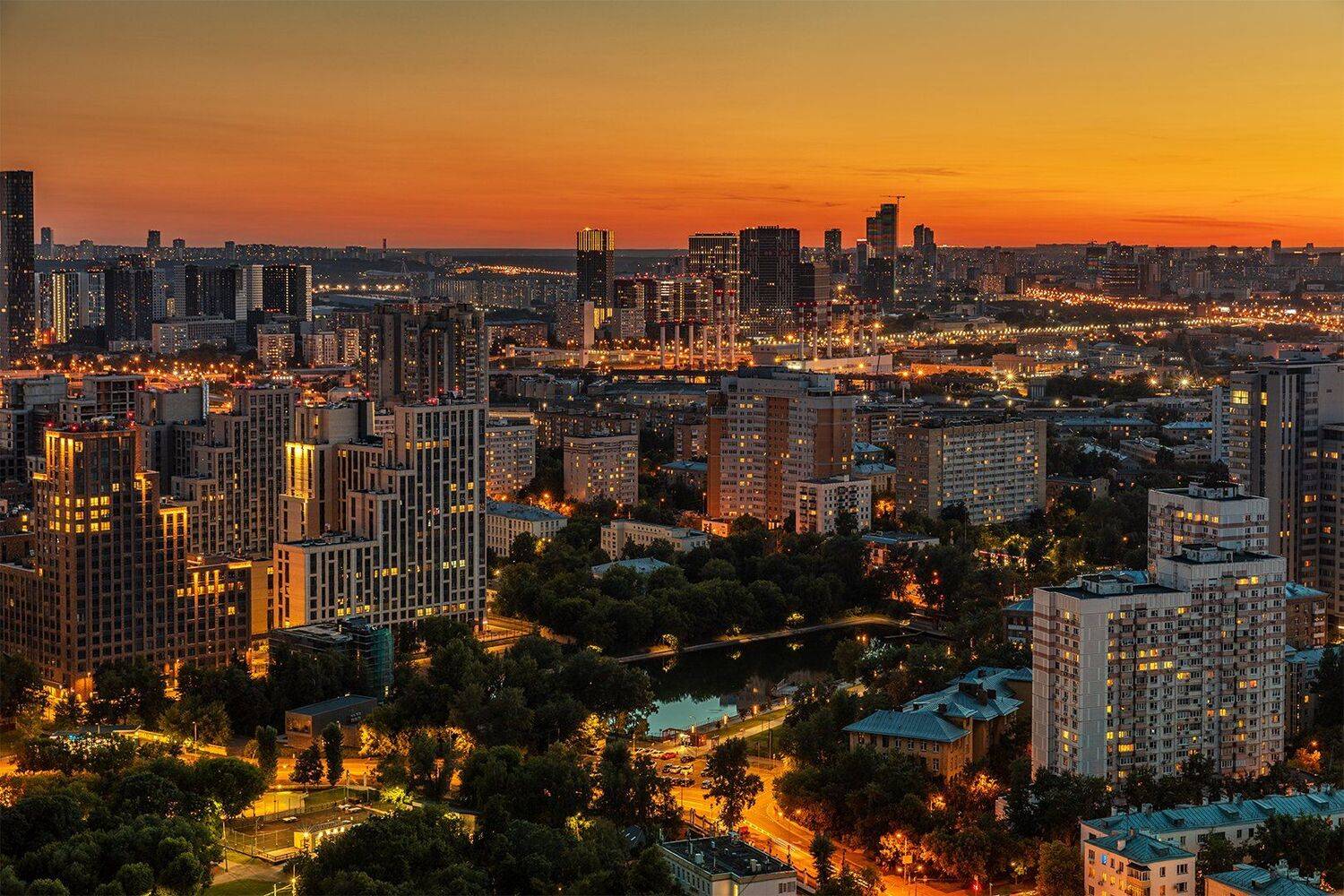 закаты; москва; город;, Юрий Шурчков