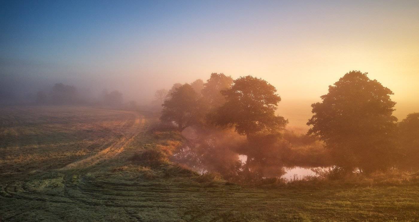 беларусь, дронофото, осень, рассвет, река, сентябрь, туман, уса, утро, Вейзе Максим