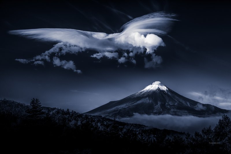 Fuji,Japan,mountain,cloud,phoenix,amazing,fantastic Autumn Phoenix фото превью