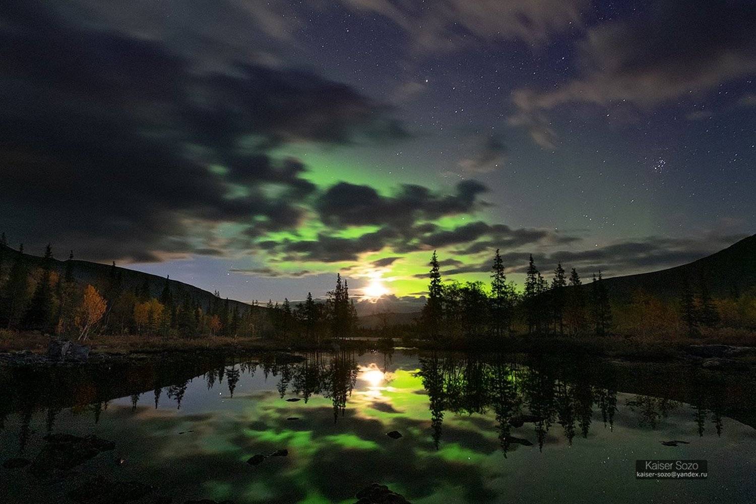 кольский, хибины, полярное сияние,, Kaiser Sozo