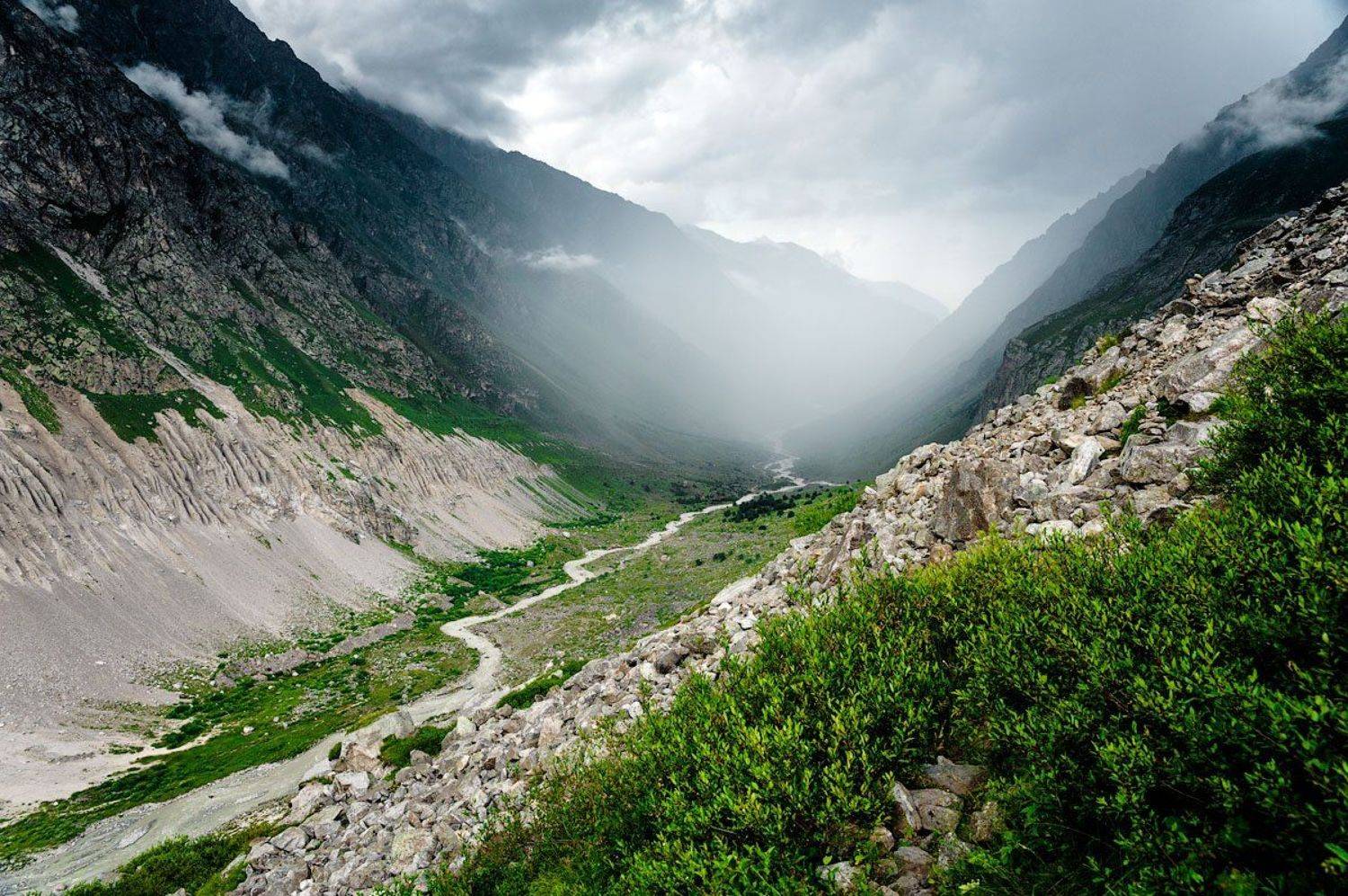 кавказ, горы, ущелье, Алексей Меснянкин