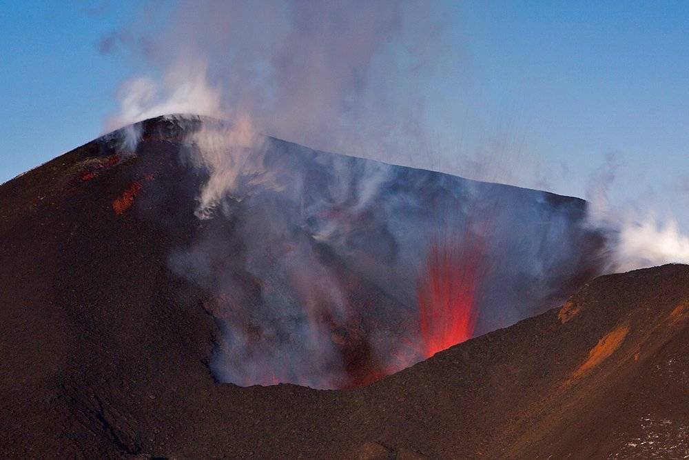 камчатка, вулкан, зима, извержение, толбачик, лава, Денис Будьков