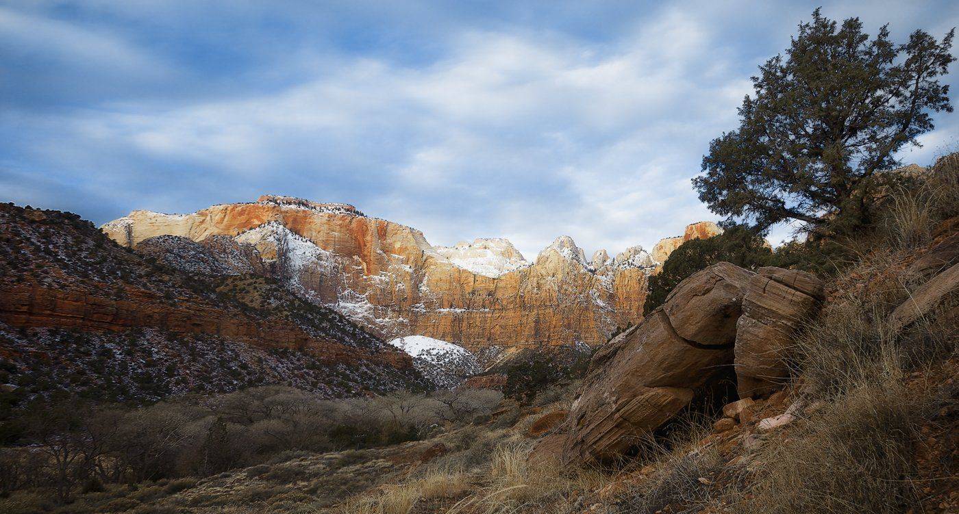 mc, usa, winter, zion, М.