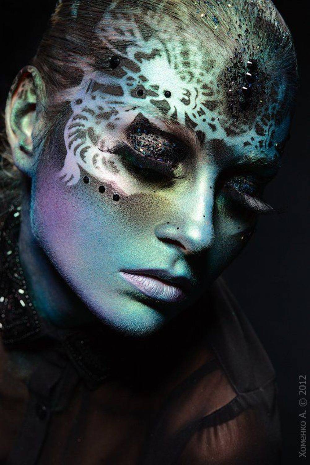 Faceart, Девушка, Змея, Макияж, Андрей Хоменко