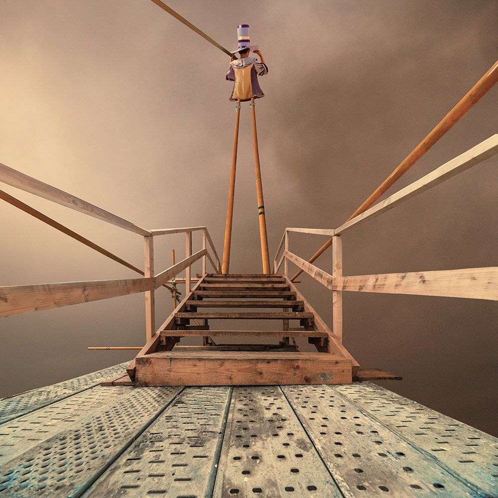 place, mounting, shadow, light, tutorials, psd, manipulation, sky, tree, stone, leaf, arc, alley, mystery, pipes, clown, walking, stage, Caras Ionut