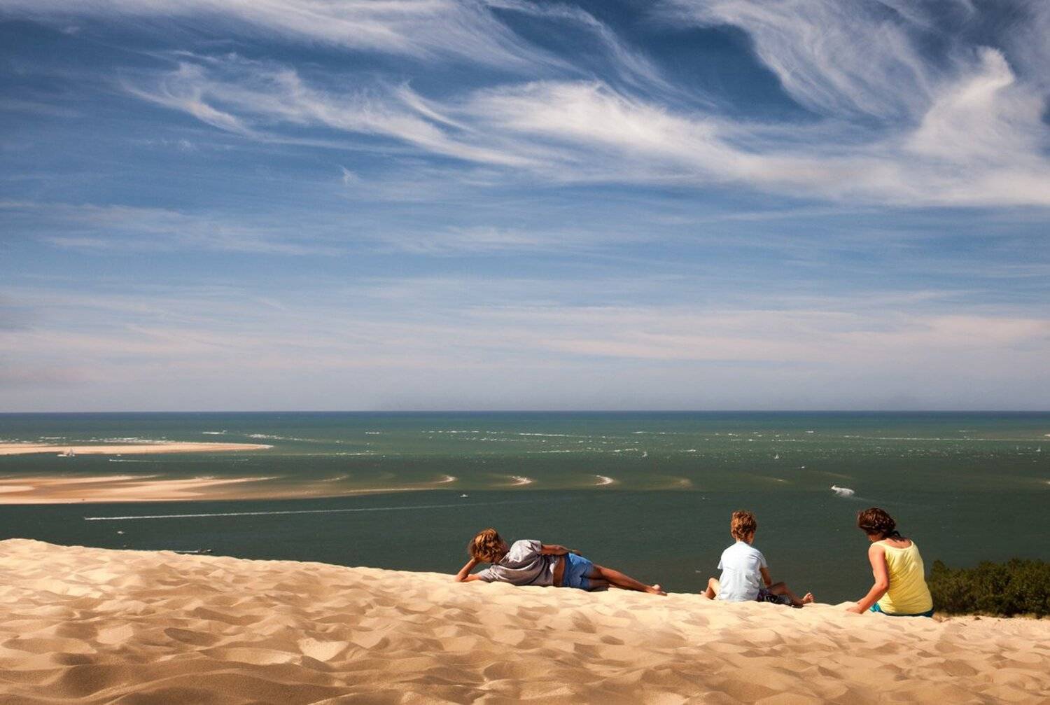 Дюна Пилат, Лето, Море, Пейзаж, Солнце, Франция, Анна Пакутина