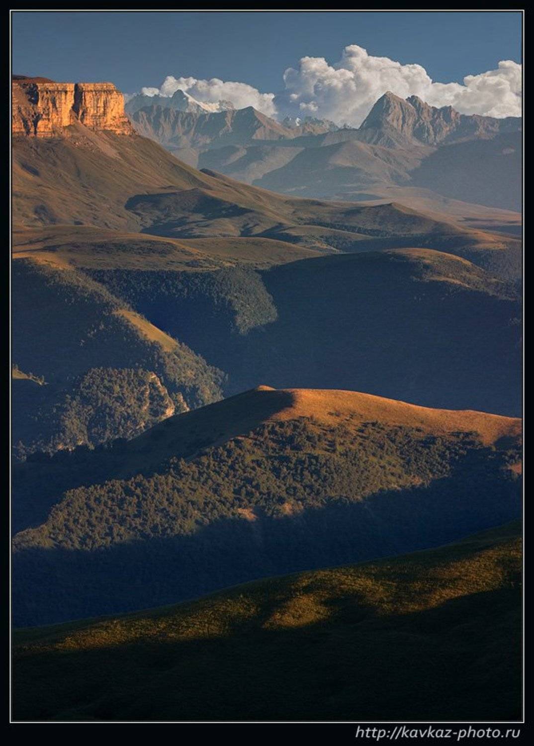 кавказ, горы, закат, Николай Стюбко