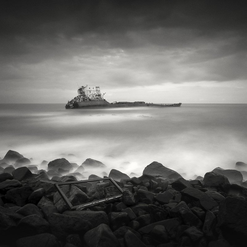 blackandwhite , dark , Yucel , Turkey , longexposure , ship , bw , beauty ,  THE DARK BEAUTY – GHOST SHIP SERIES /  фото превью
