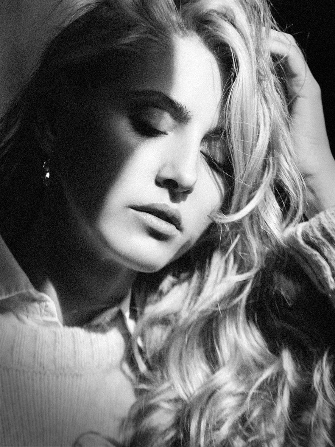 черно-белое, женщина, портрет, Анастасия Кушнырь