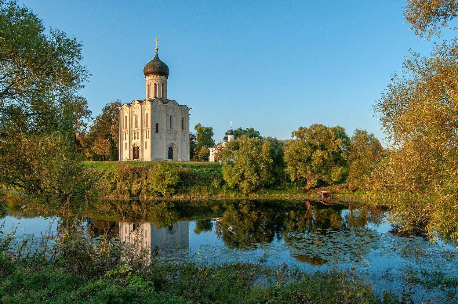 покрова на нерли, утро, рассвет, заказ, вечер, луг, река, Andres Ganenkoff