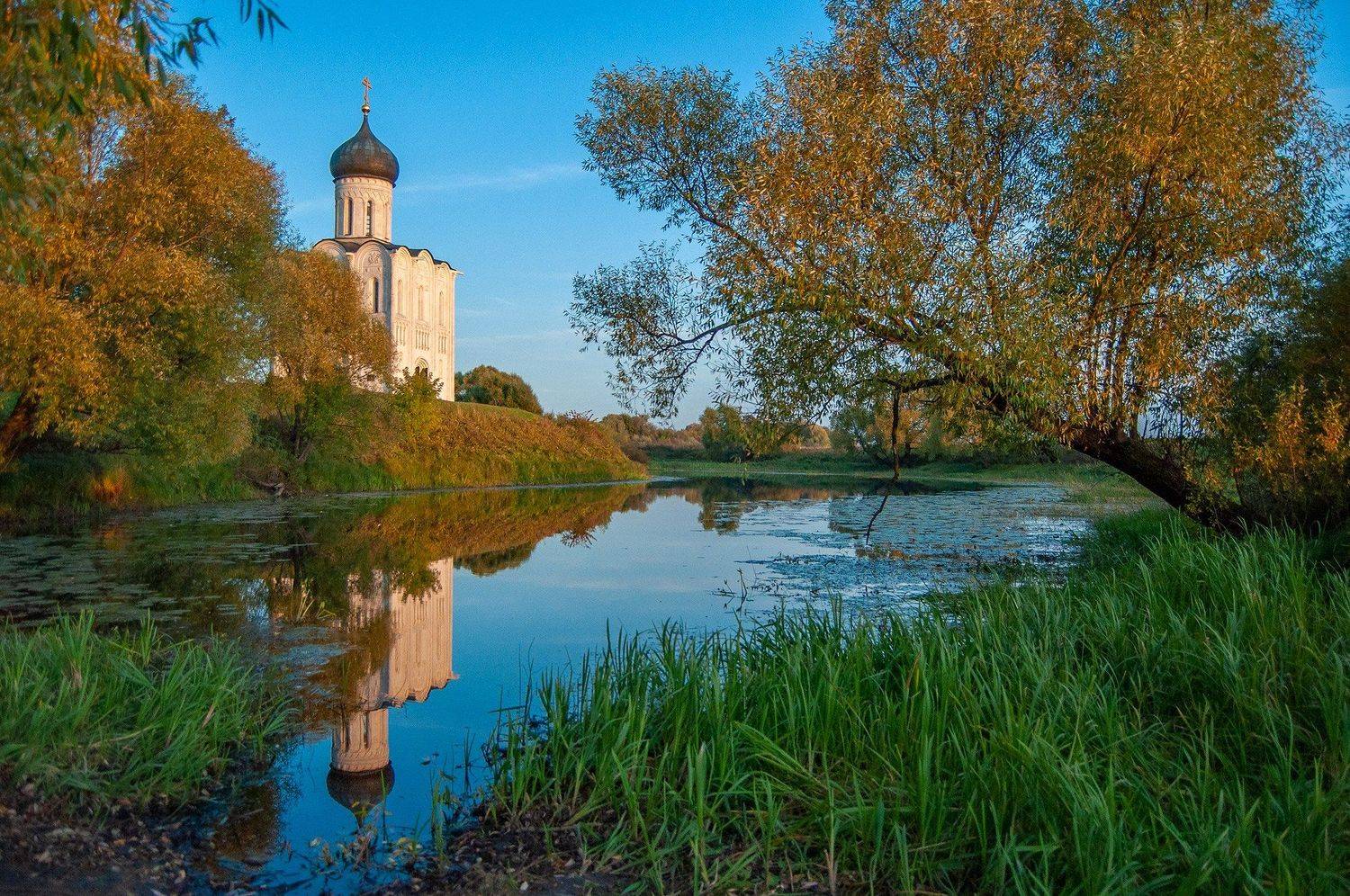 покрова на нерли, утро, рассвет, осень, закат, вечер, река, храм, церковь, Andres Ganenkoff