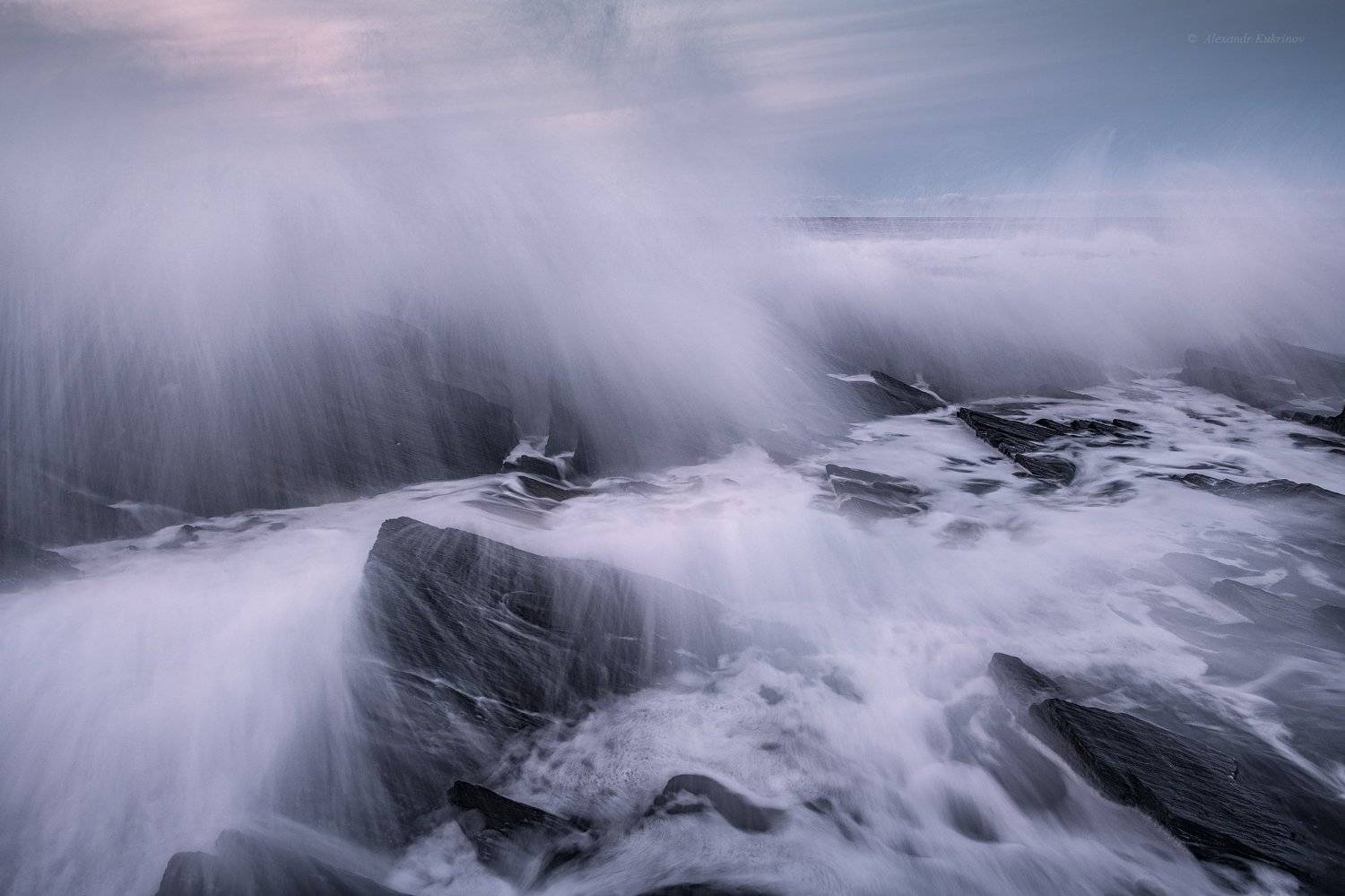 кольский, закат, море, камни,, Александр Кукринов
