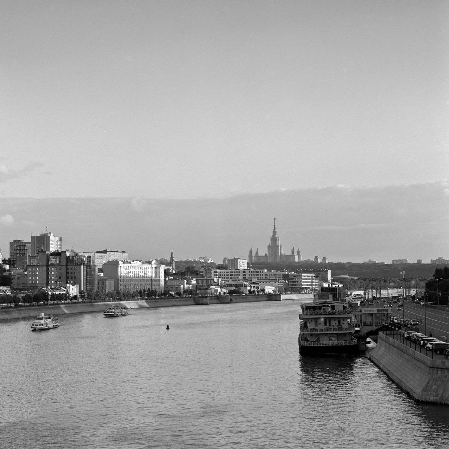 москва, город, река, вечер., Александр Резников