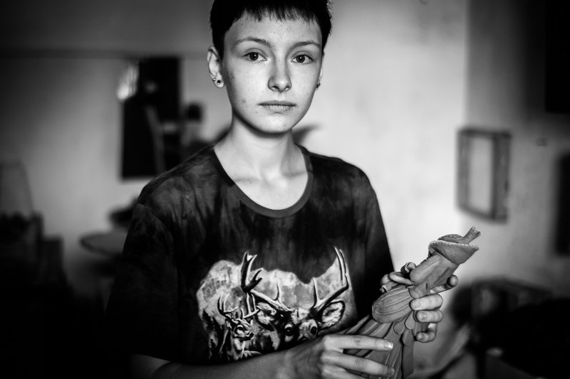 портрет, жанр, монохром, студенты Колледж культуры фото превью