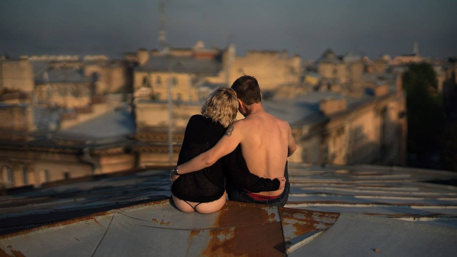 двое, крыша,отношения,романтика,ирония, Александр Сергеев