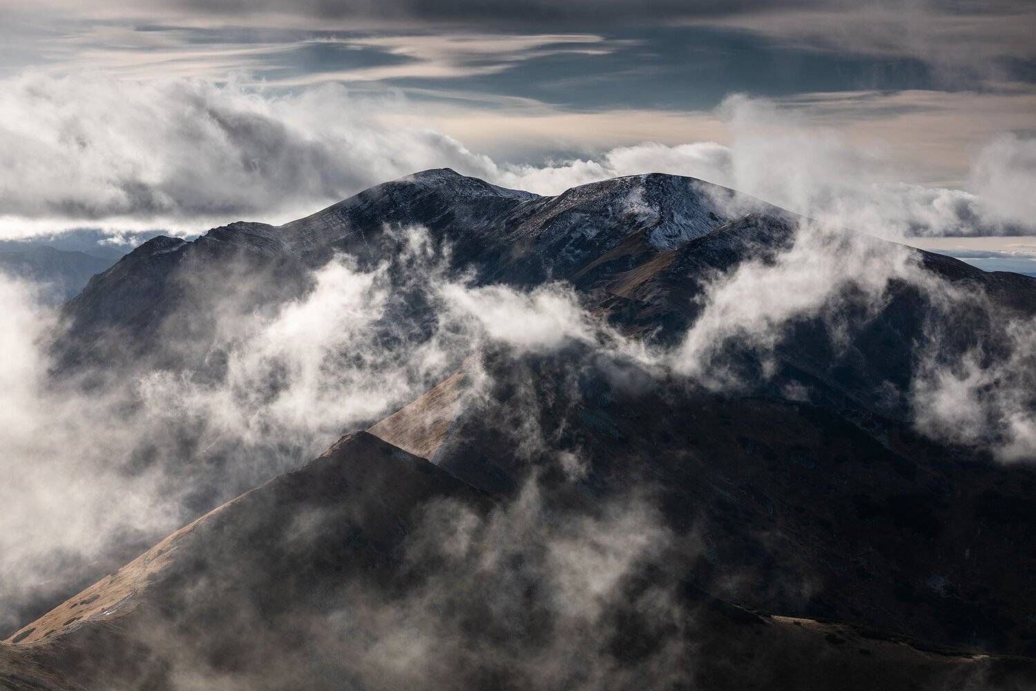 europe, mountains, slovakia, poland, autumn, clouds, Michał Kasperczyk