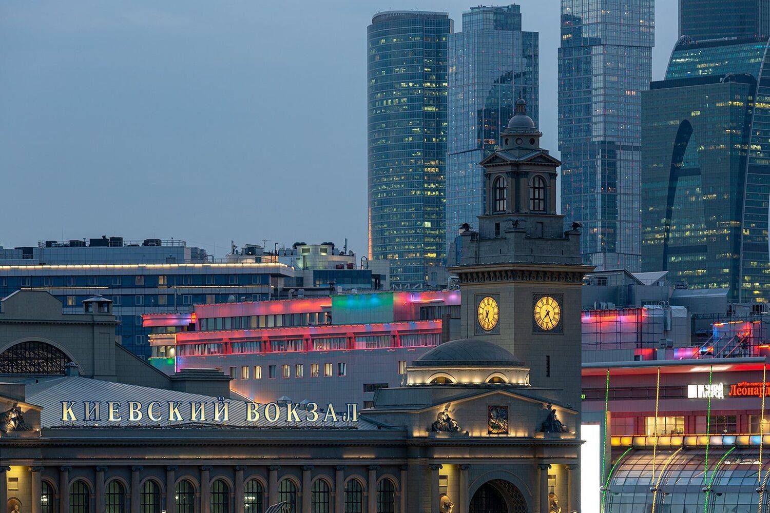 кивеский вокзал, москва-сити, город, москва, пейзаж, Юрий Шурчков