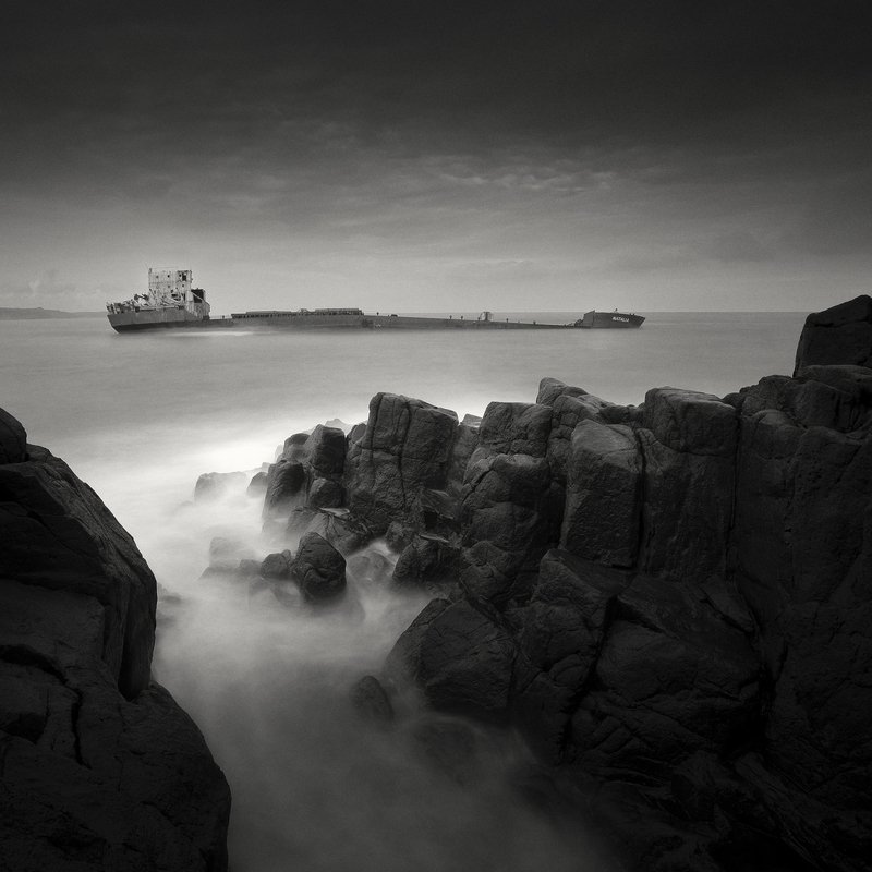 blackandwhite , dark , Yucel , Turkey , longexposure , ship , bw , beauty ,  THE DARK BEAUTY – GHOST SHIP SERIES /  фото превью