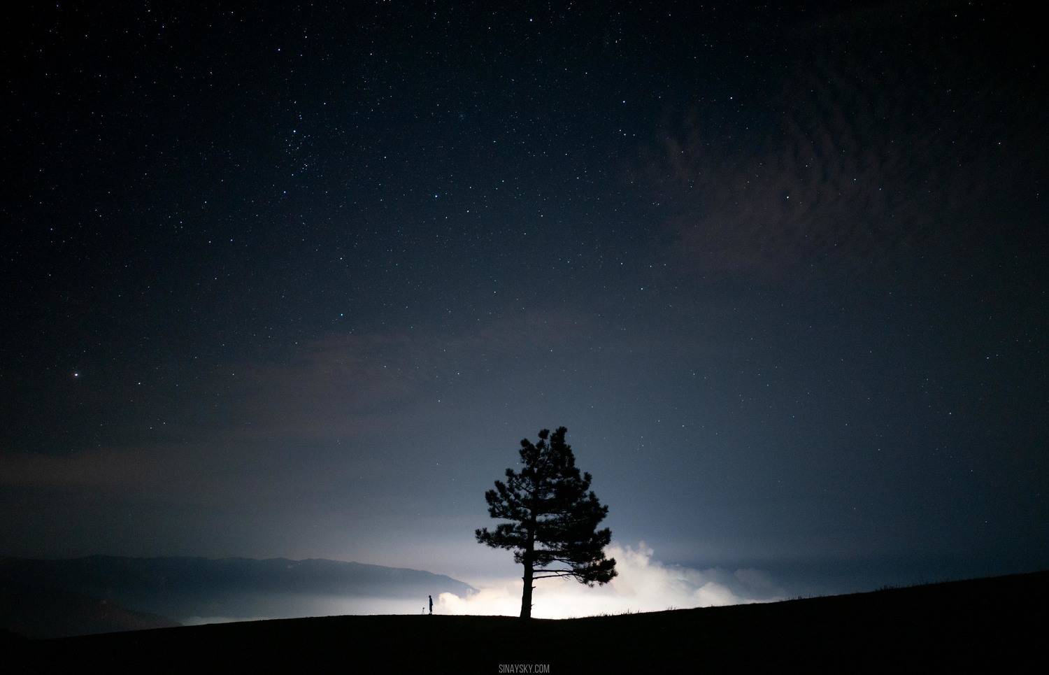 крым, айпетри, горы, ночь, облака, Богдан Синайский