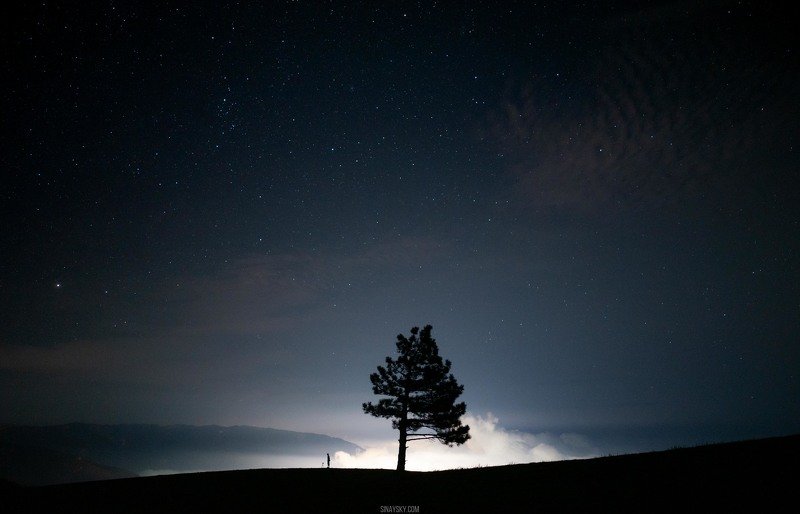 крым, айпетри, горы, ночь, облака Ночь на Ай-Петри фото превью