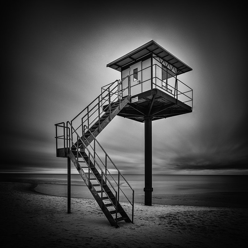 long exposure, sea, baltic sea, b&w, landscape, seascape On Guard фото превью