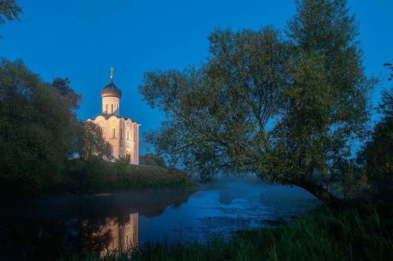 покрова на нерли, закат, ночь, вечер Покрова на Нерли_4 фото превью