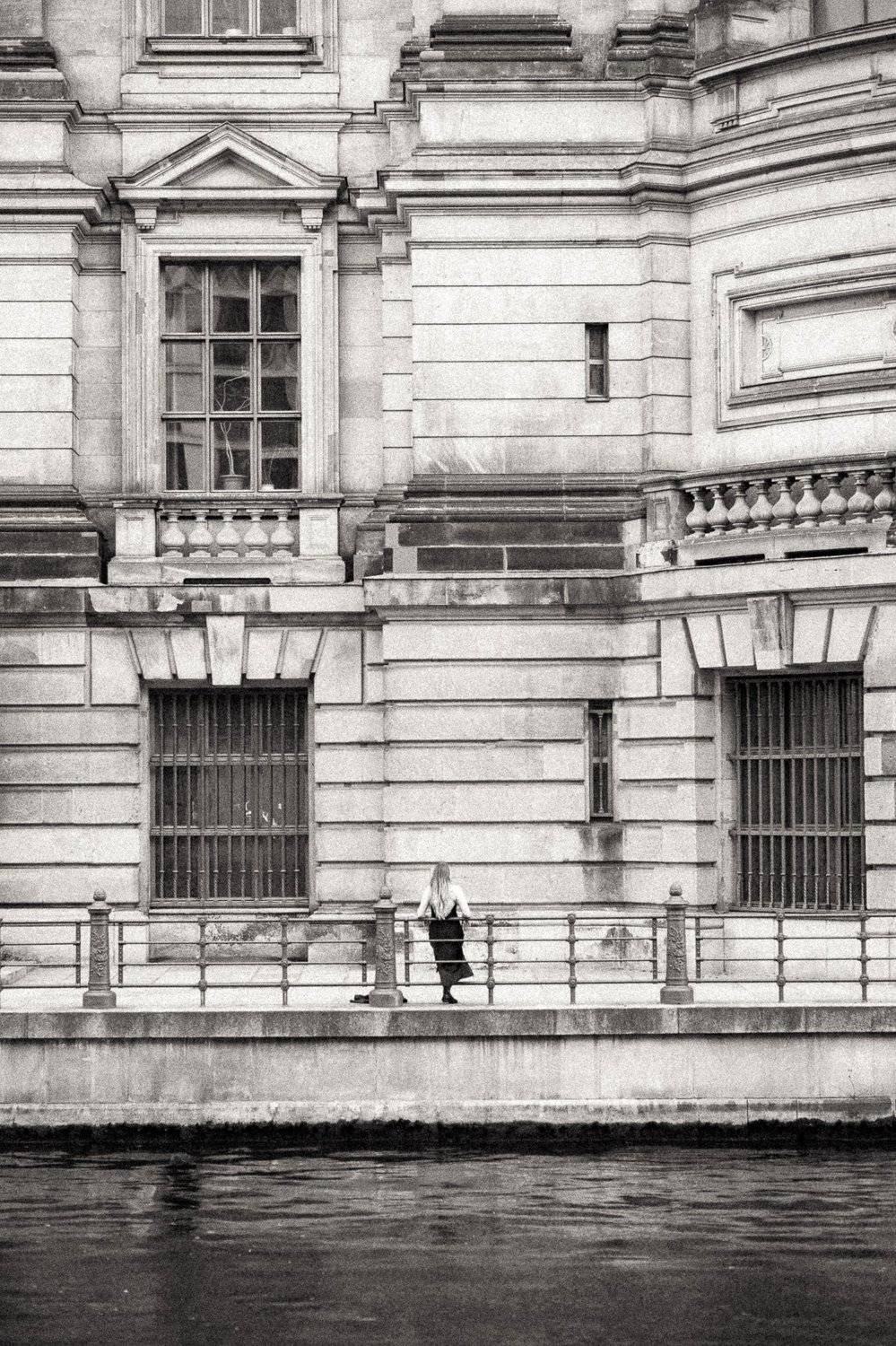 portrait, model, модель, girl, портрет, berlin, берлин, city, dress, sexy, black and white, Ana Ray