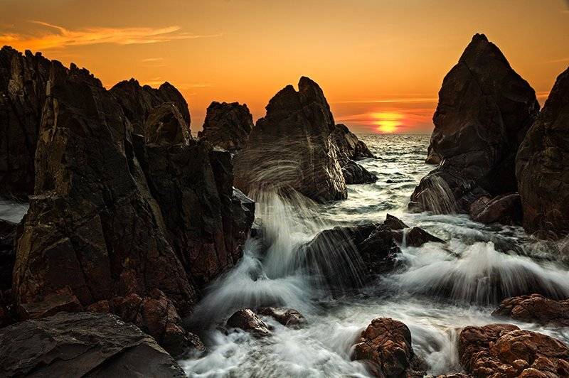 Волна, Восход, Закат, Океан, Пейзаж, Алексей Чистяков