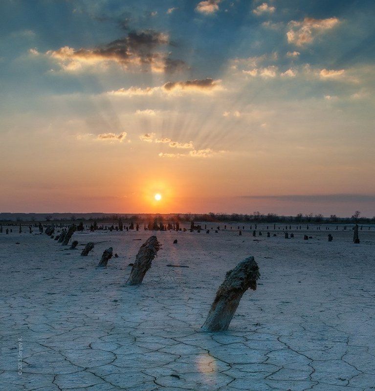 куяльницкий, лиман, одесса, закат, апрель Закат над Куяльницким лиманом фото превью