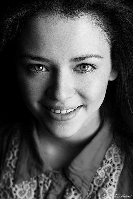 портрет, портрет девушки, черно-белое фото, черно-белая фотография, foto-vdvoem, фото вдвоем Анютины глазки фото превью