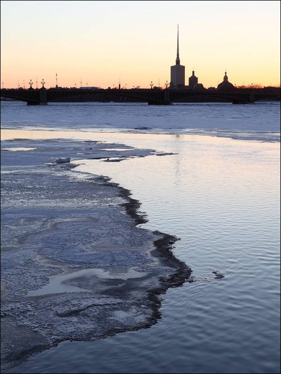 весна, вечер, нева, питер,, Victor Pechenev