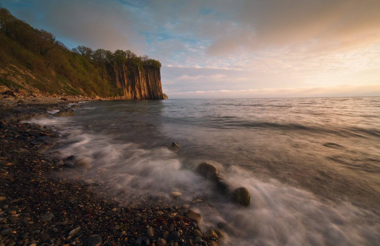 весна, черное, море, скала, кисилева, Николай Мысливцев
