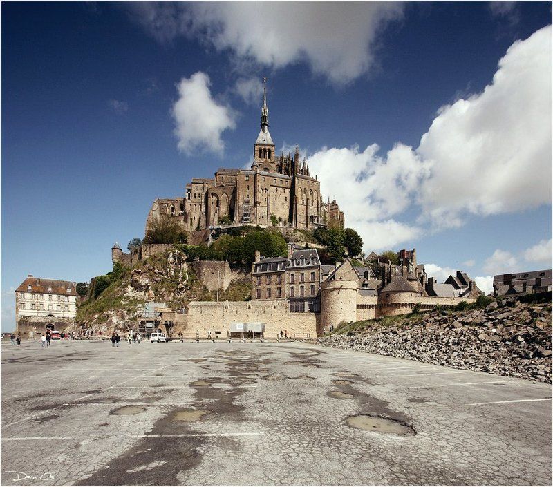 франция, мон-сен-мишель, небеса, аббатство, облака Достучаться до небес фото превью