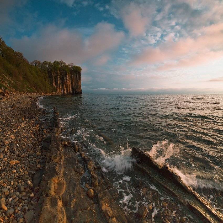 весна, черное, море, скала, кисилева, Николай Мысливцев