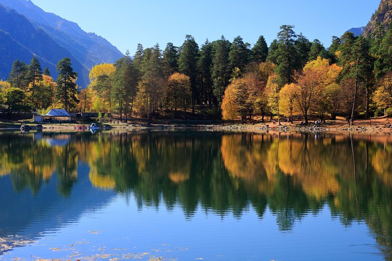 кара, кель, каракель, домбай, кчр, теберда, горы, осень, озеро, Озеро Кара-Кель фото превью