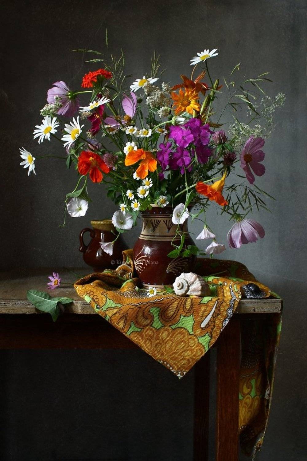 натюрморт, цветы, букет, июль, Курочкина Диана