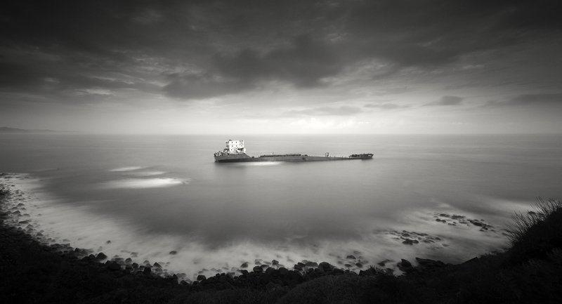 blackandwhite , dark , Yucel , Turkey , longexposure , ship , bw , beauty ,  THE DARK BEAUTY – GHOST SHIP SERIES /  фото превью