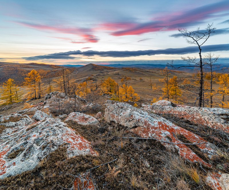 байкал, закат, фототур, прибайкалье, тажеранская степь, ольхон, сибирь Закат в Тажеранской степи фото превью