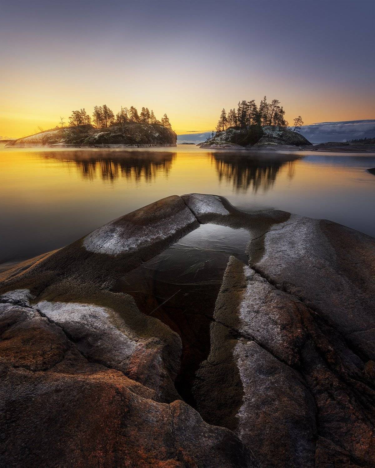 Пейзаж, карелия, шхеры, рассвет, Михаил Проскалов