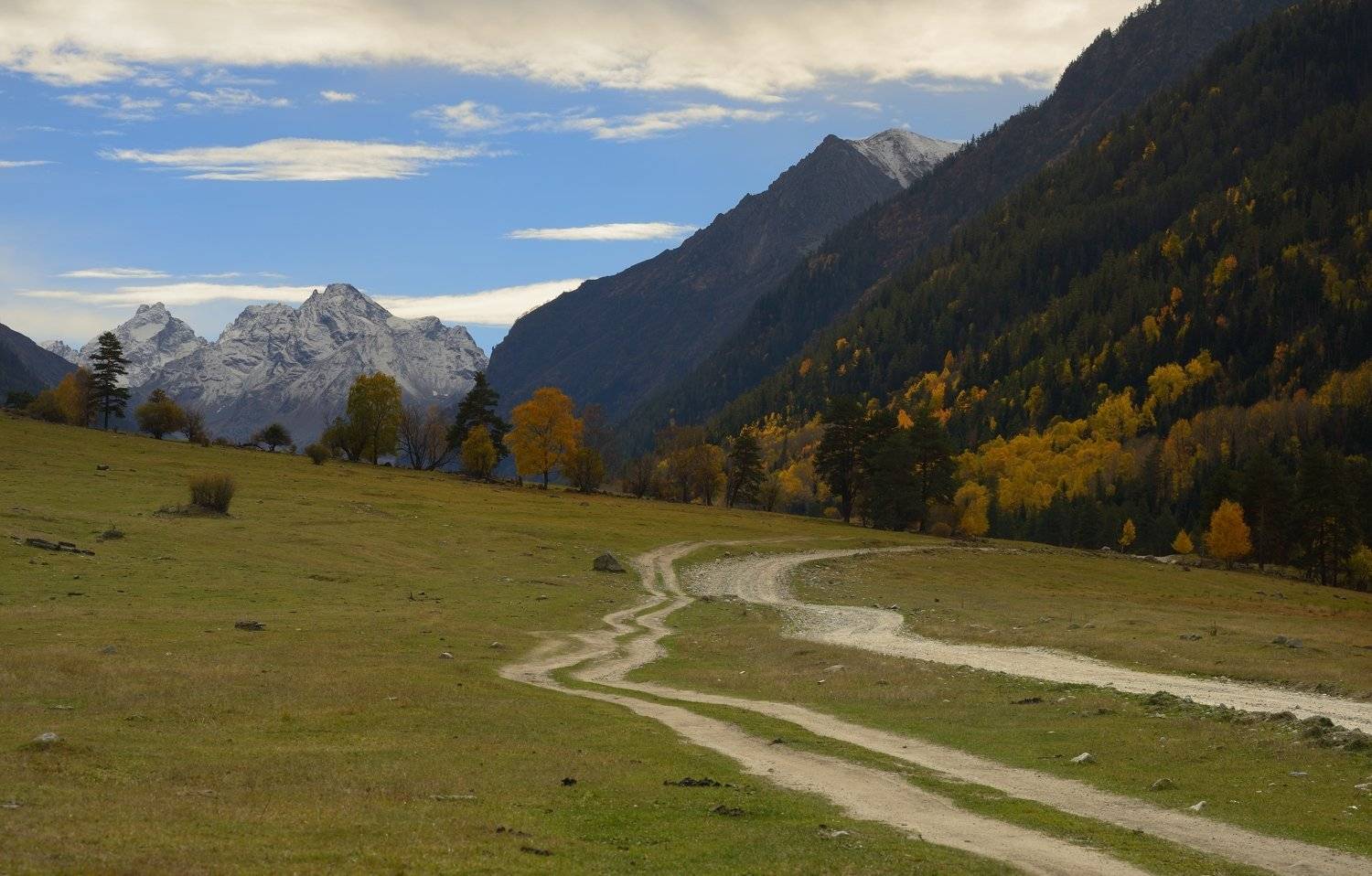 горы осень дорога махар, Александр Жарников