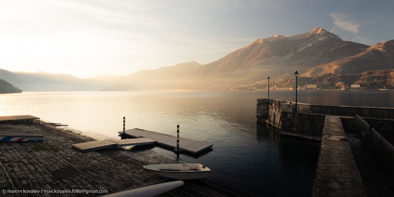 como lake, europe, italy, evening, gauze, harbor, harbour, haven, haze, lake, mountain, nature, panorama, sunset, transport, water, wharf, европа, италия, комо, озеро, вечер, вода, гавань, гора, дымка, закат, озеро, панорама, природа, пристань, транспорт, Тихая гавань / Safe harbour фото превью
